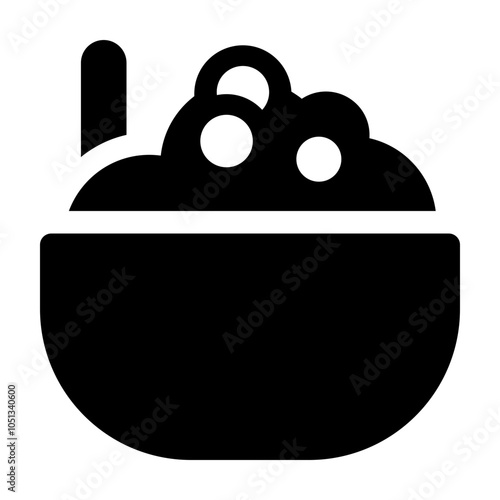 Porridge Glyph Icon Vector