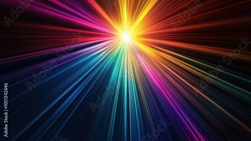 Abstract Rainbow Light Burst