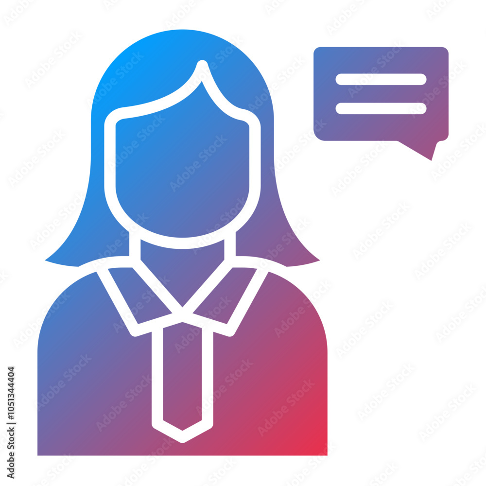 Obraz premium PR Specialist Female Icon Style