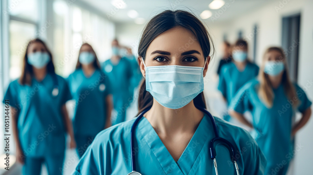 Team of Healthcare Workers in Professional Setting Team of Healthcare Workers in Professional Setting