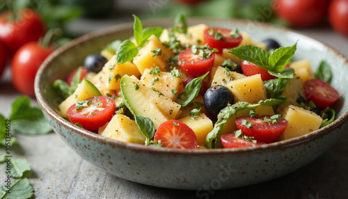 Gourmet Mixed Green Salad with Fresh Herbs for a Delightful and Healthy Dining Experience