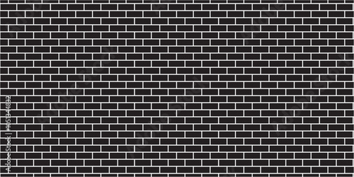 Abstract bathroom wall and floor brick wall texture background. black brick vector illustration texture of the wall with masonry Bricks laid in rows background.	
