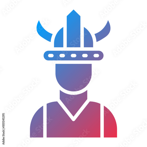Viking Man Icon Style