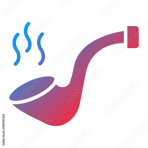 Smoking Pipe Icon Style