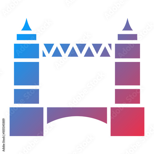 Tower Bridge Icon Style