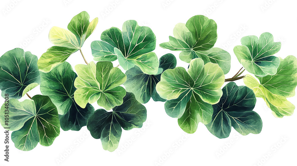 Lush green leaves create vibrant and refreshing natural display, perfect for adding touch of nature to any design. varying shades of green enhance visual appeal and evoke sense of tranquility Lush green leaves create vibrant and refreshing natural display, perfect for adding touch of nature to any design. varying shades of green enhance visual appeal and evoke sense of tranquility