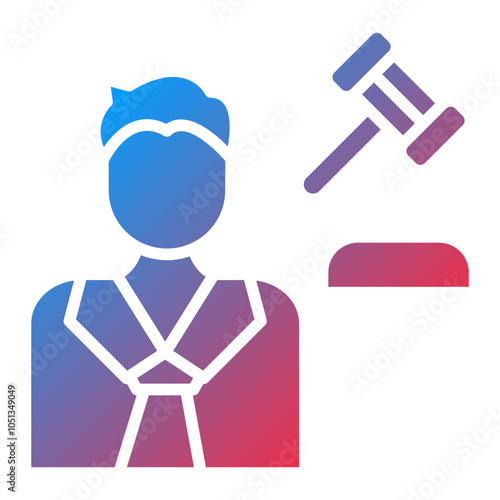 Judge Male Icon Style