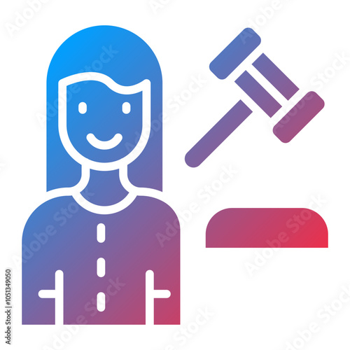 Judge Female Icon Style