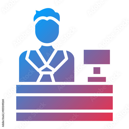 Clerk Male Icon Style