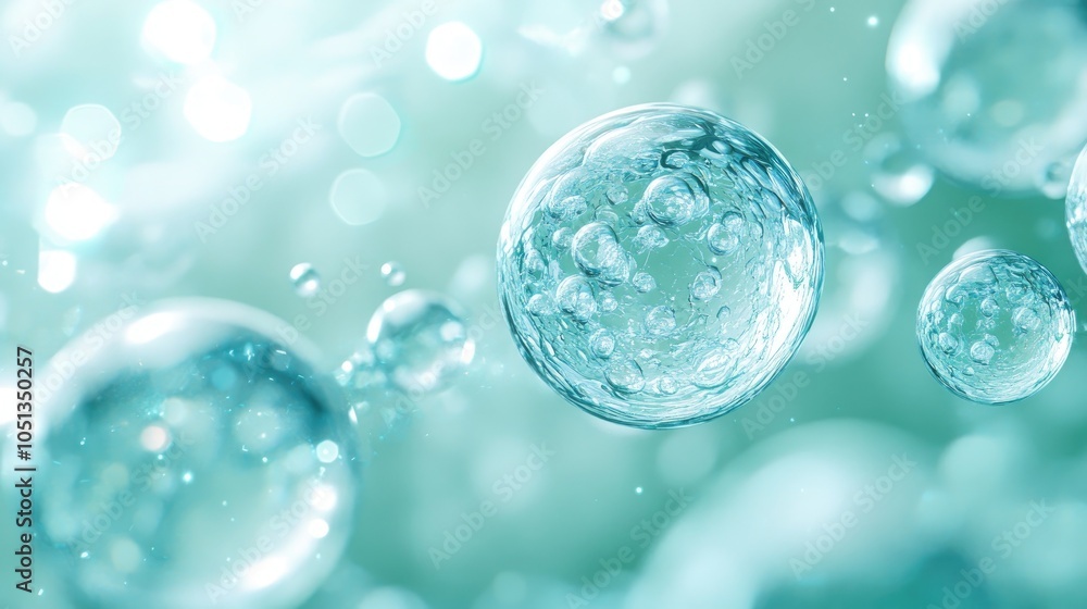 Abstract image of water bubbles in a blue and white background. Abstract image of water bubbles in a blue and white background.