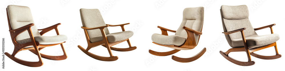 Cozy and Comfortable Rocking Chairs Placed in a Contemporary Living Room Setting with Wooden Accents and Minimalist Decor Creating a Serene and Relaxing Atmosphere Cozy and Comfortable Rocking Chairs Placed in a Contemporary Living Room Setting with Wooden Accents and Minimalist Decor Creating a Serene and Relaxing Atmosphere