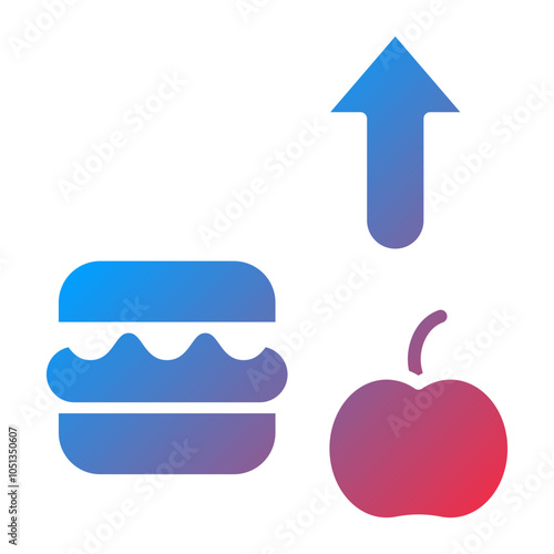 Calorie Intake Icon Style