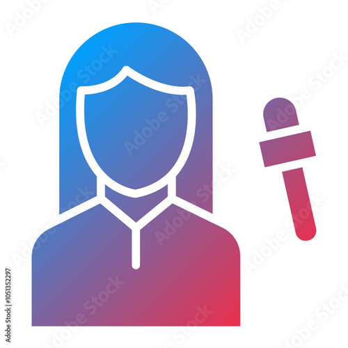 Journalist Female Icon Style