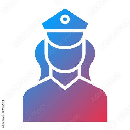 Policewoman Icon Style