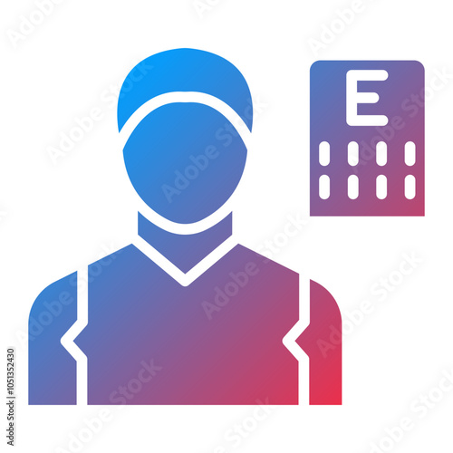 Optometrist Male Icon Style