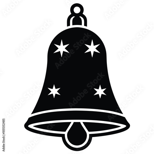 Christmas dingdong bell silhouette