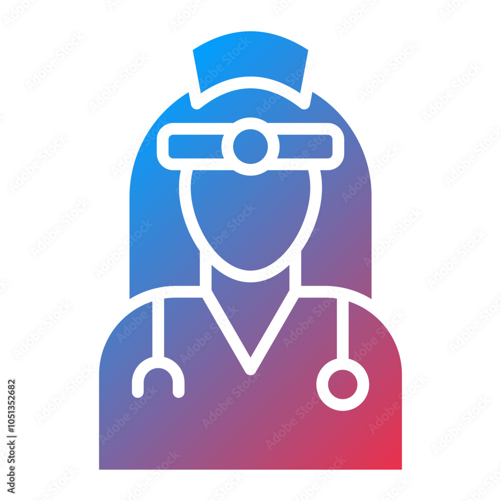 Ophthalmologist Female Icon Style Ophthalmologist Female Icon Style