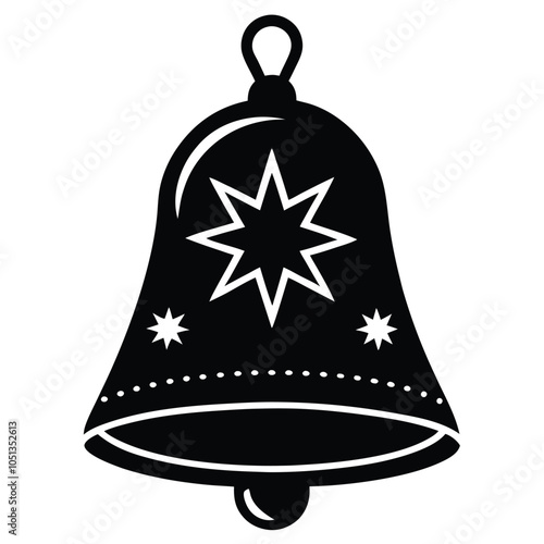Christmas dingdong bell silhouette