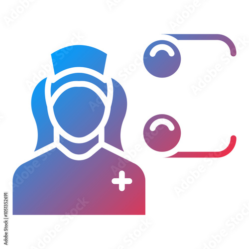 Optician Female Icon Style