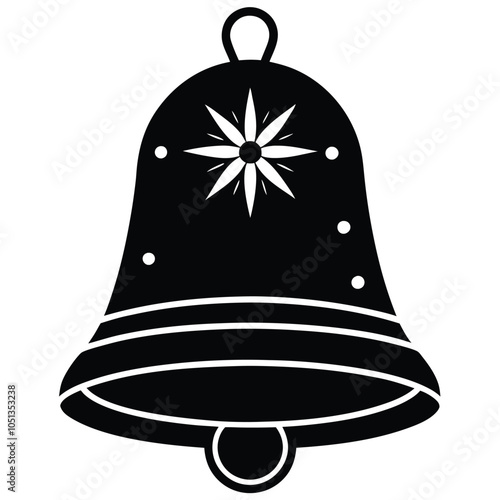 Christmas dingdong bell silhouette