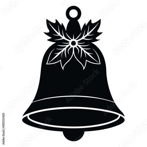 Christmas dingdong bell silhouette