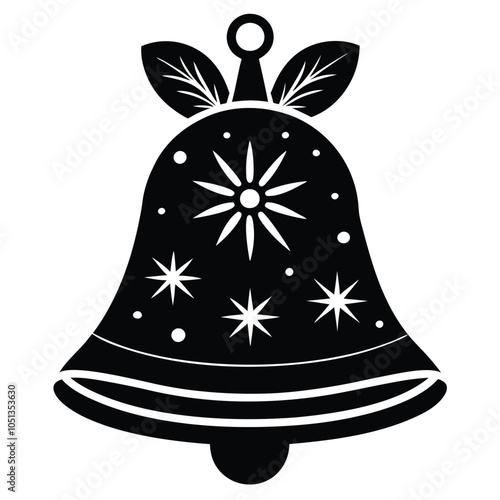 Christmas dingdong bell silhouette