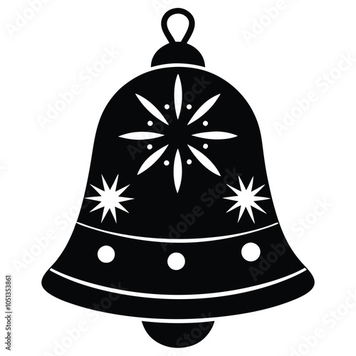 Christmas dingdong bell silhouette