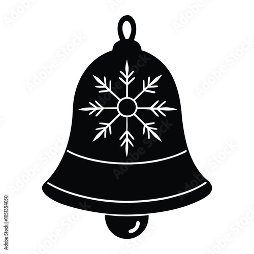 Christmas dingdong bell silhouette