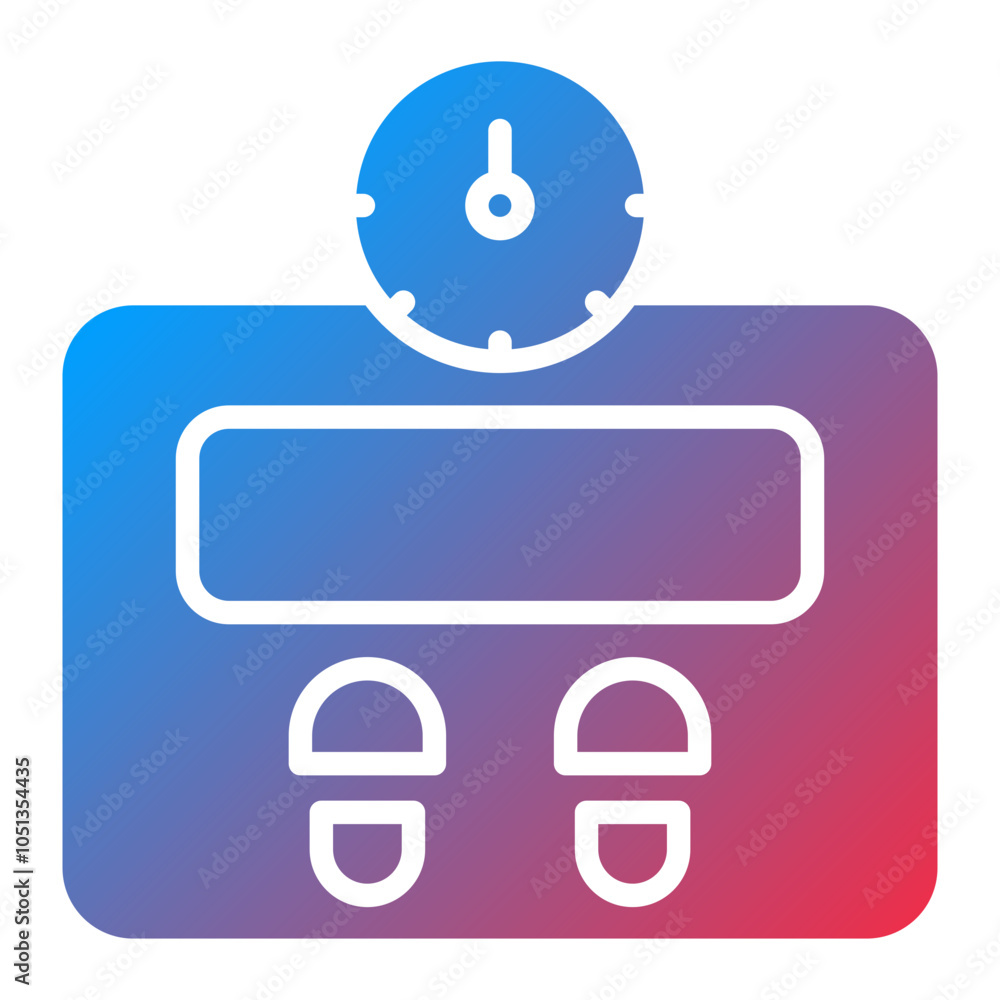 Fototapeta premium Weight Check Icon Style