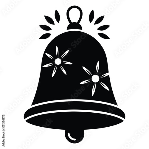 Christmas dingdong bell silhouette