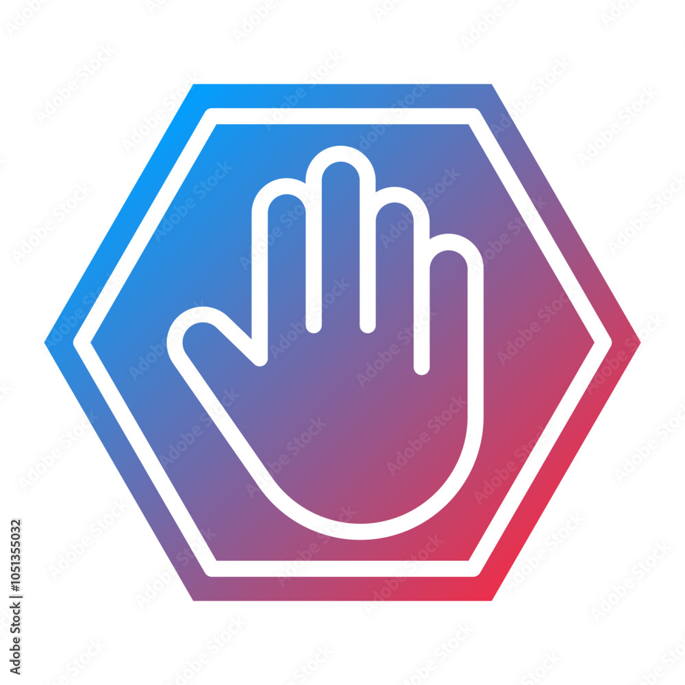 Obraz premium Stop Sign Icon Style