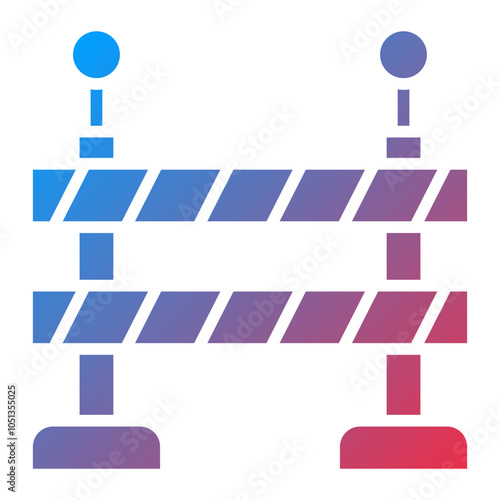 Road Block Icon Style