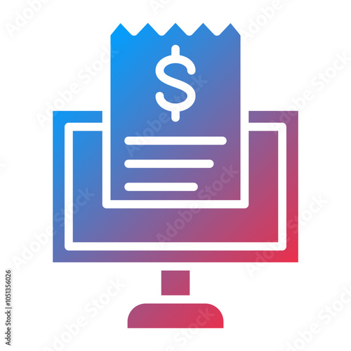 Electronic Bills Icon Style