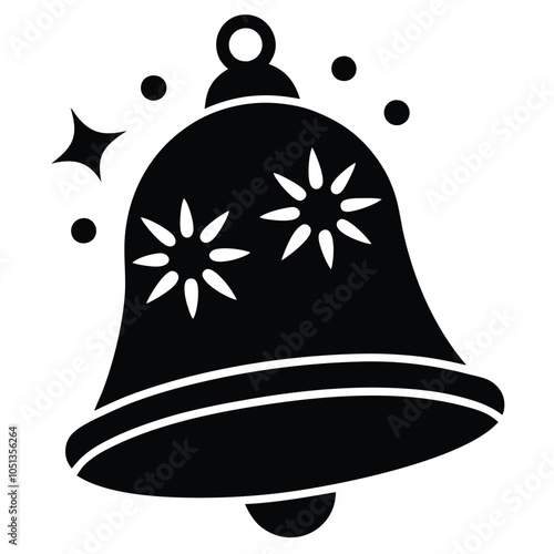 Christmas dingdong bell silhouette