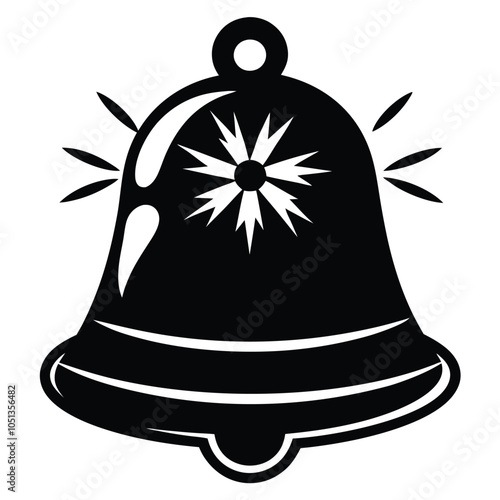 Christmas dingdong bell silhouette