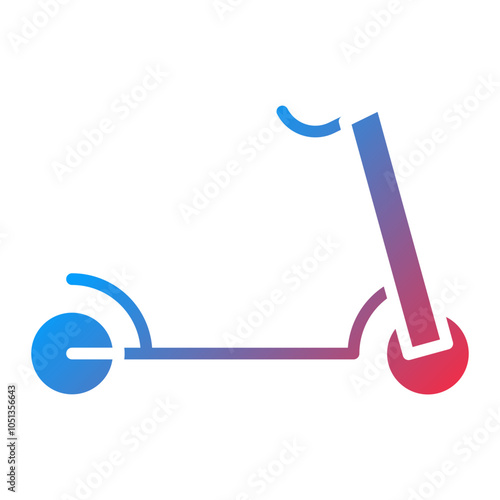 Kick Scooter Icon Style