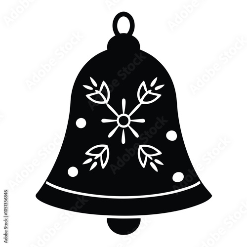 Christmas dingdong bell silhouette