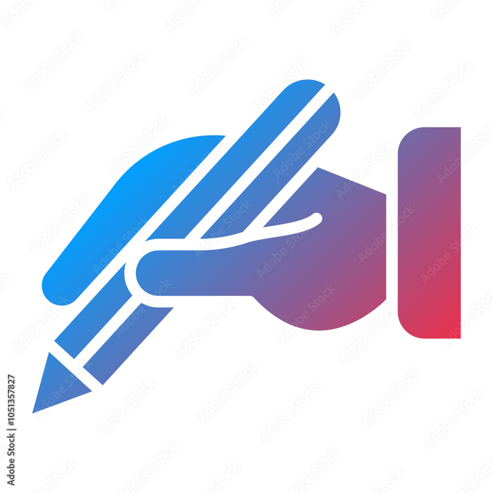 Hand Pencil Icon Style Hand Pencil Icon Style