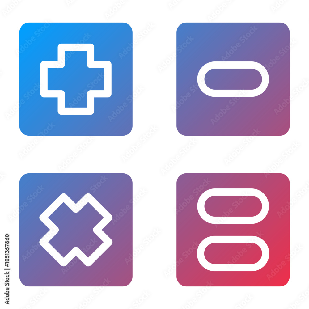 Obraz premium Mathematics Icon Style