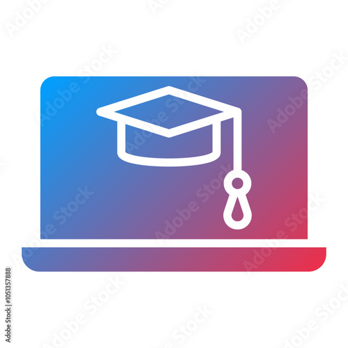 Online Graduation Icon Style