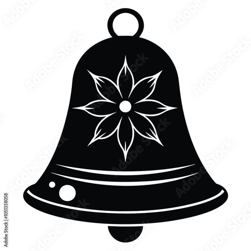 Christmas dingdong bell silhouette