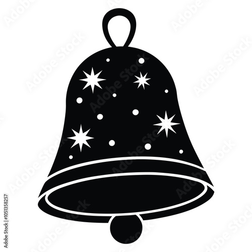 Christmas dingdong bell silhouette