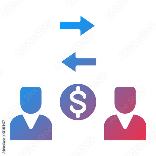 Peer to Peer Lending Icon Style photo