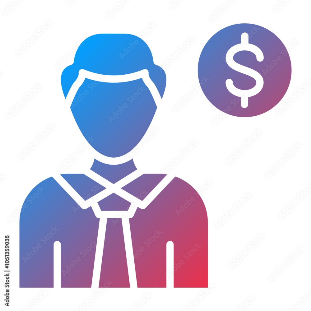 Obraz premium Employee Costs Icon Style