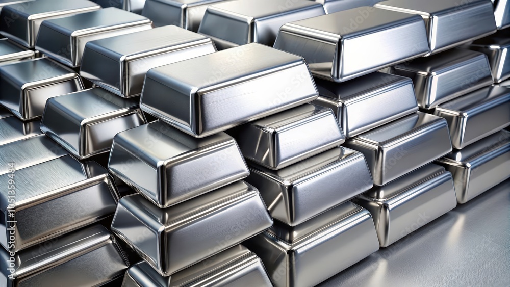 Shiny silver bars stacked together for precious metal investment , investment, precious metal, silver, bars, shiny, stack Shiny silver bars stacked together for precious metal investment , investment, precious metal, silver, bars, shiny, stack