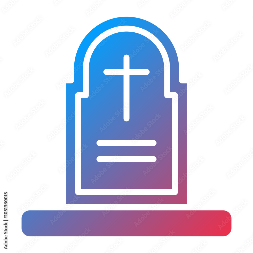 Obraz premium Cemetery Icon Style