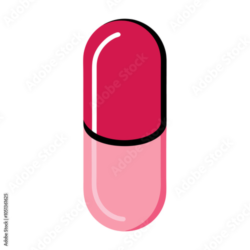 Pink capsule medicine drug vector icon (15)