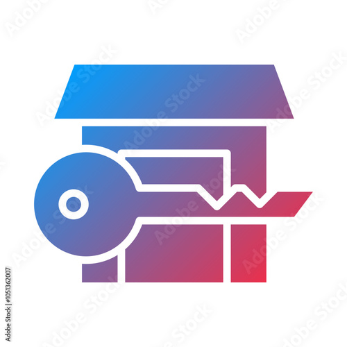 Warehouse Key Icon Style