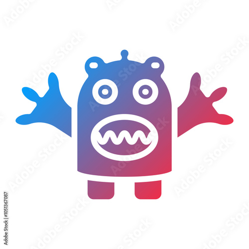 Cute Monster Icon Style