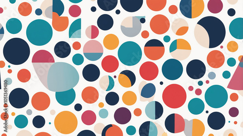 Colorful Geometric Dot Pattern with Contrasting Pixels